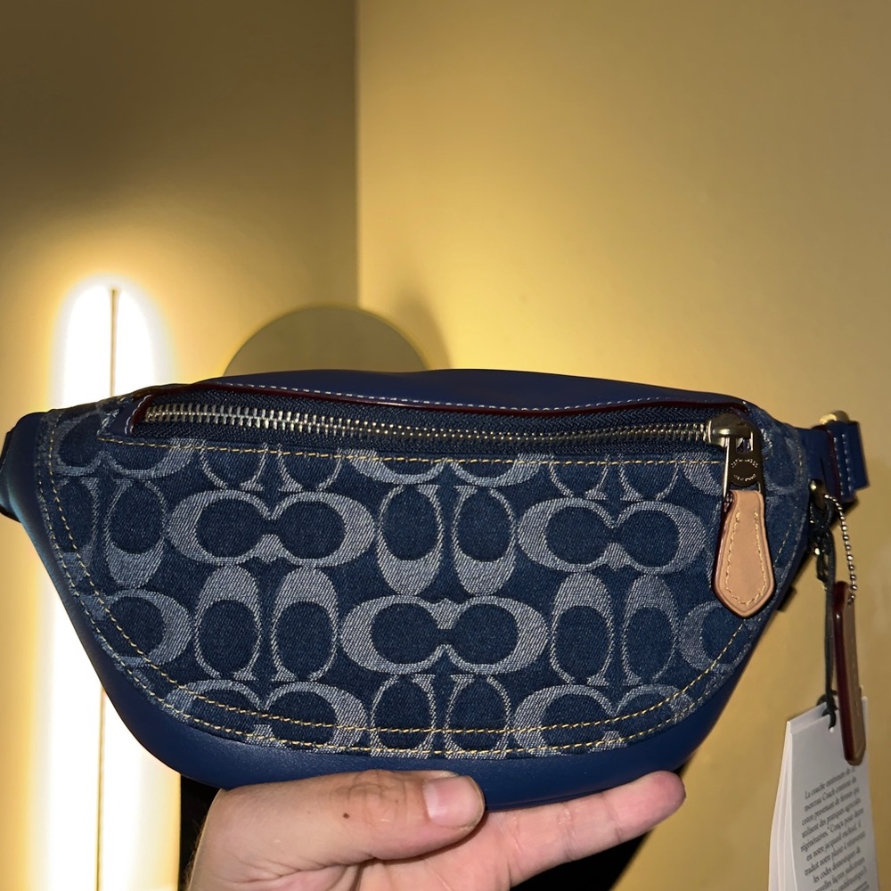 Coach Blue and Tan Crossbody Bag I’ve used it once it doesn’t have the tags on
